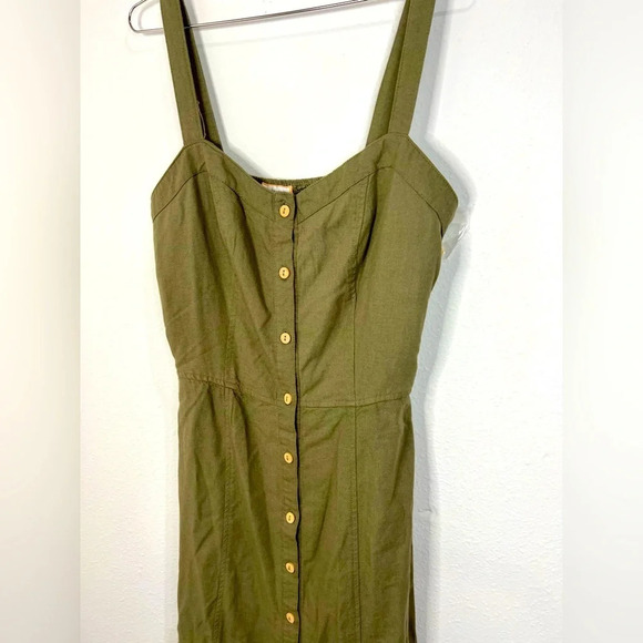 🆕 Angel Kiss Green Button Down Dress - Picture 4 of 8